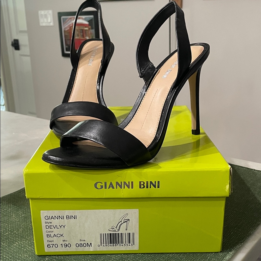 Gianni Bini Black Strappy Heels